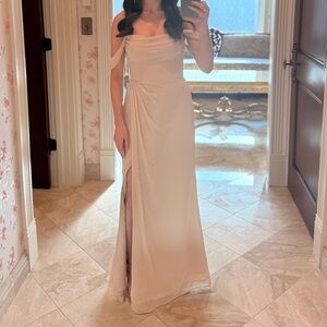 Azazie Champagne Chiffon Johana Dress